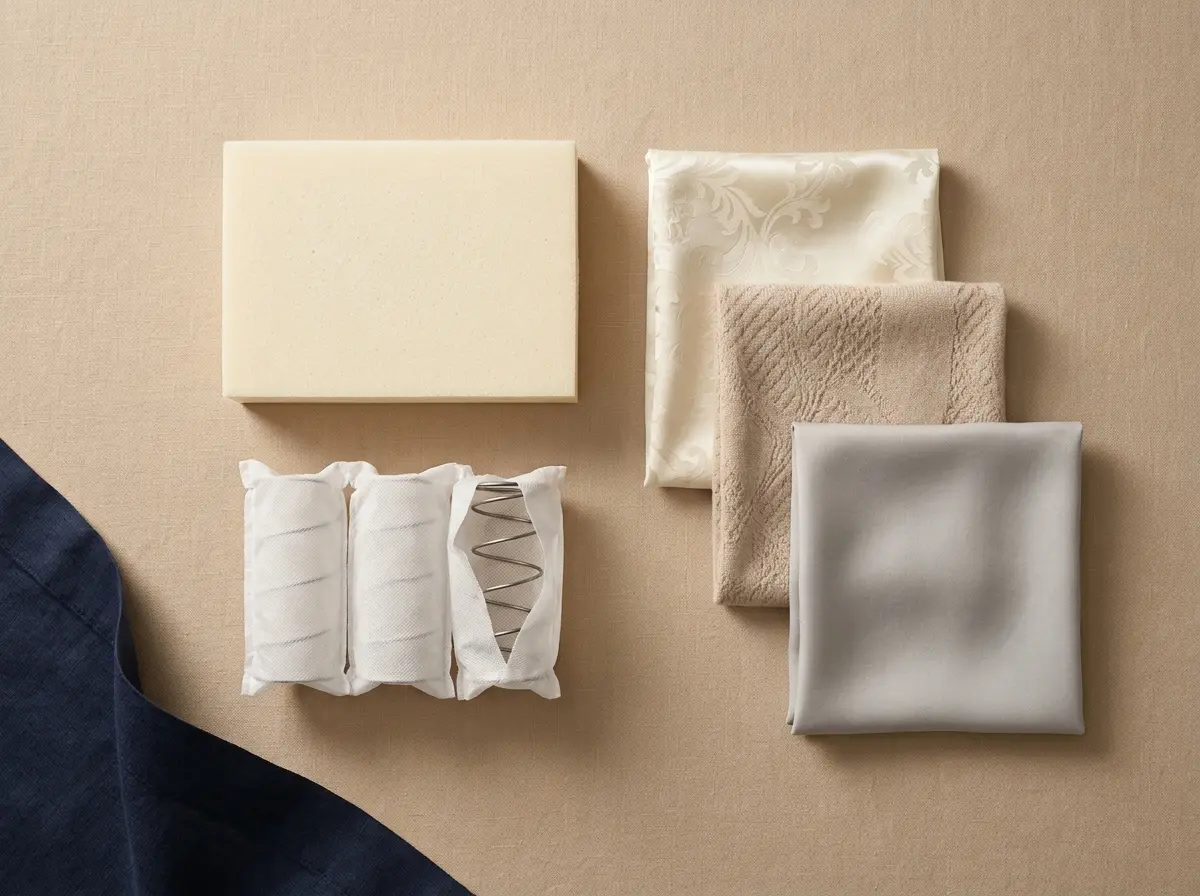Memory foam, molle indipendenti e tessuti delle fodere Zefiro