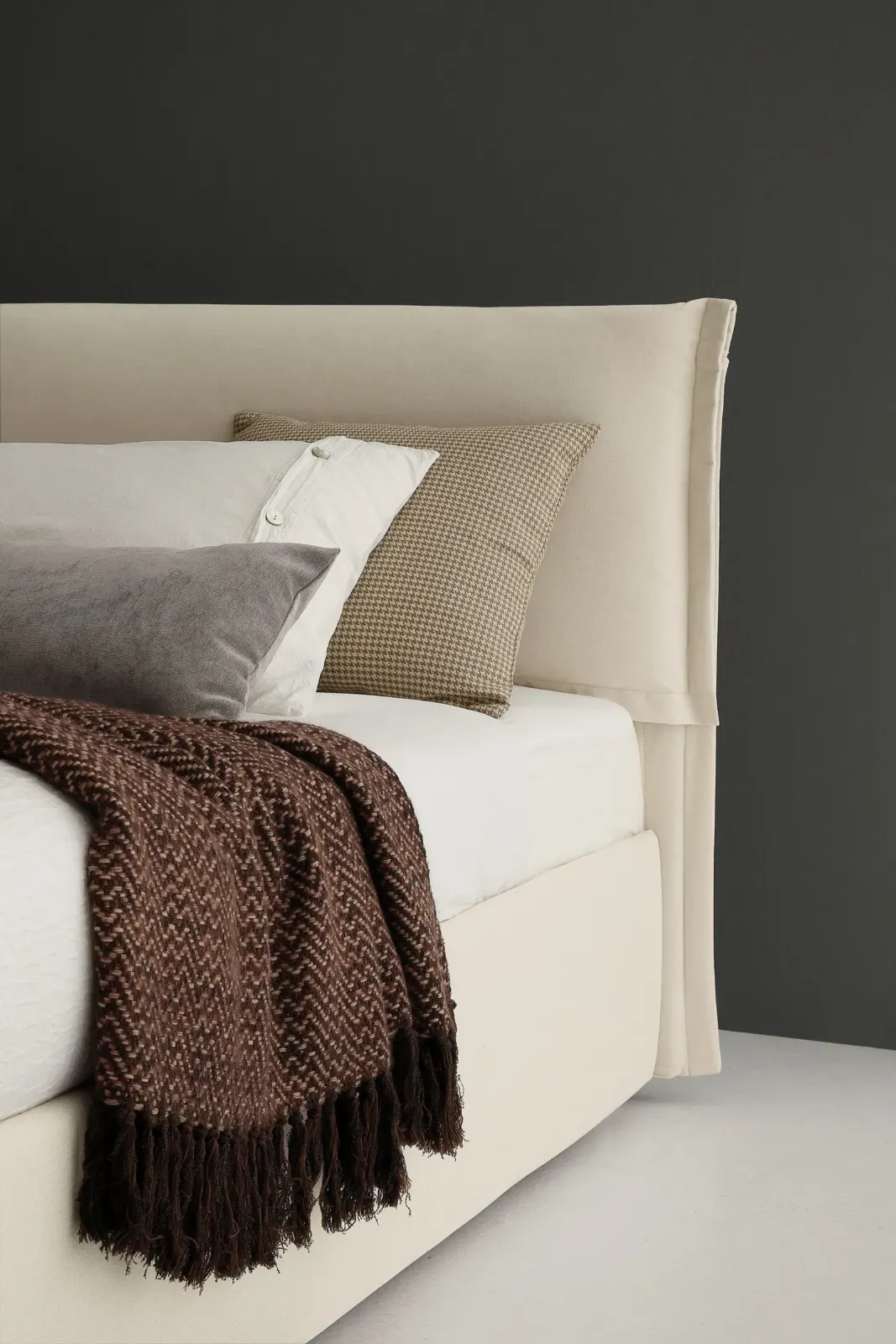 Letto Asia, letto imbottito moderno, made in Italy – foto 8