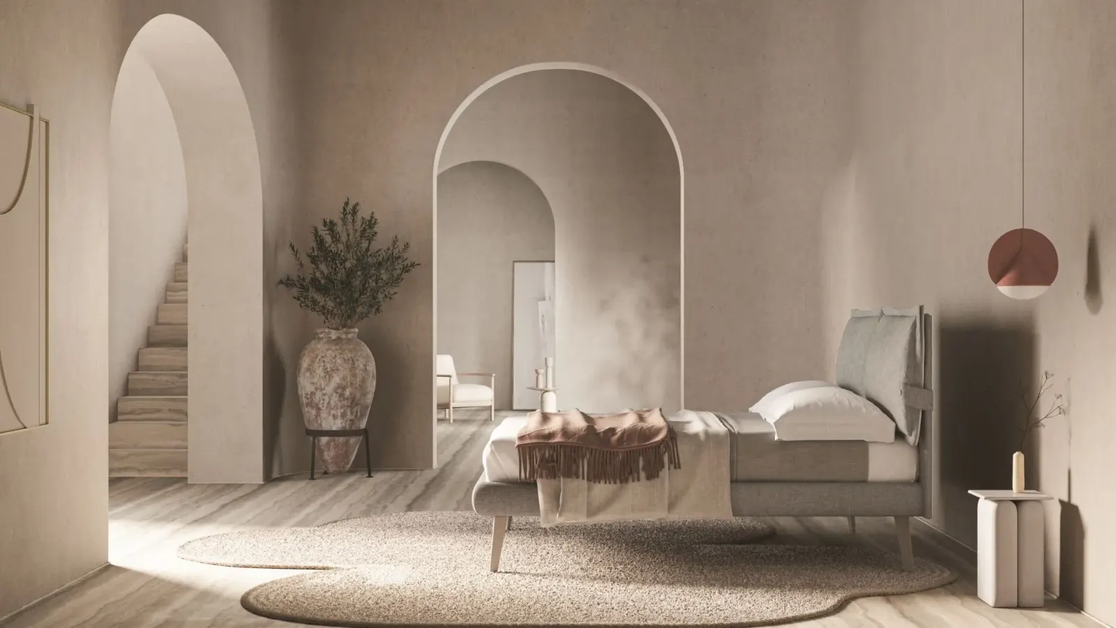 Letto Beatrice, letto imbottito con contenitore e testiera alta in quattro varianti, made in Italy – foto 3
