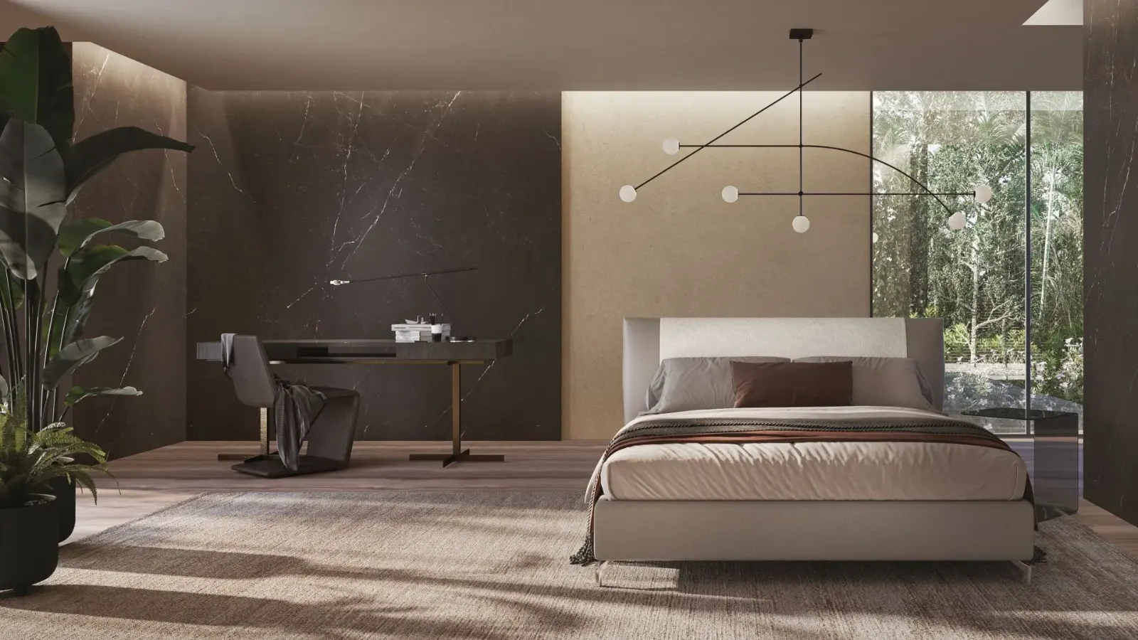 Letto Emily, letto imbottito con testiera e giroletto imbottiti, made in Italy