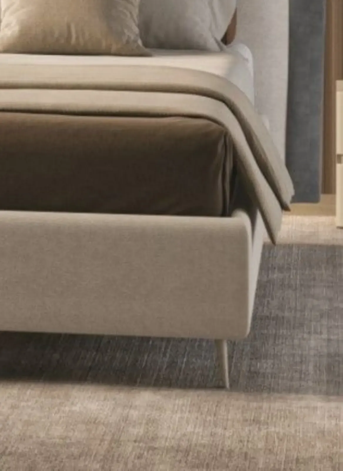 Letto Emma, letto contenitore con testiera imbottita, made in Italy – foto 4