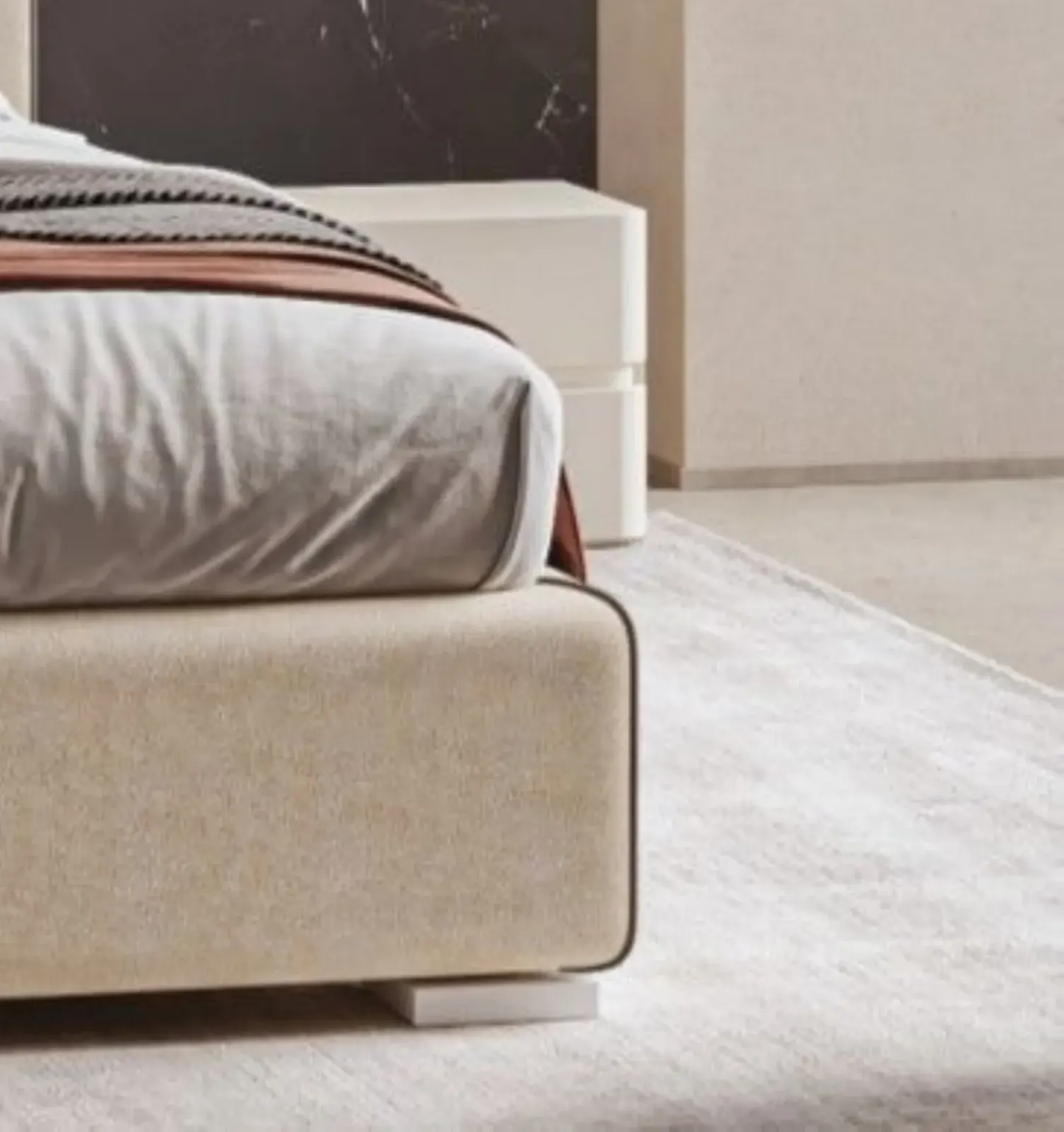 Letto Gaia, letto imbottito con contenitore salvaspazio, made in Italy – foto 4