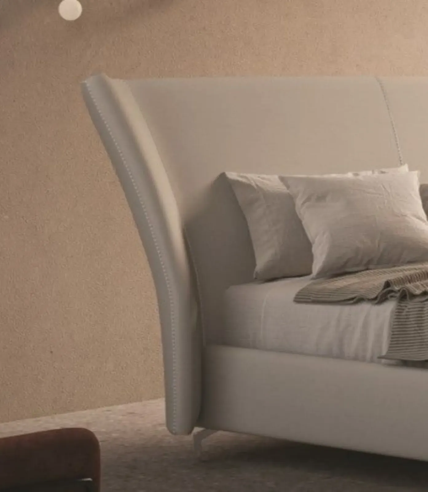 Letto Giselle Plain, letto contenitore con testiera ampia e accogliente, made in Italy – foto 4