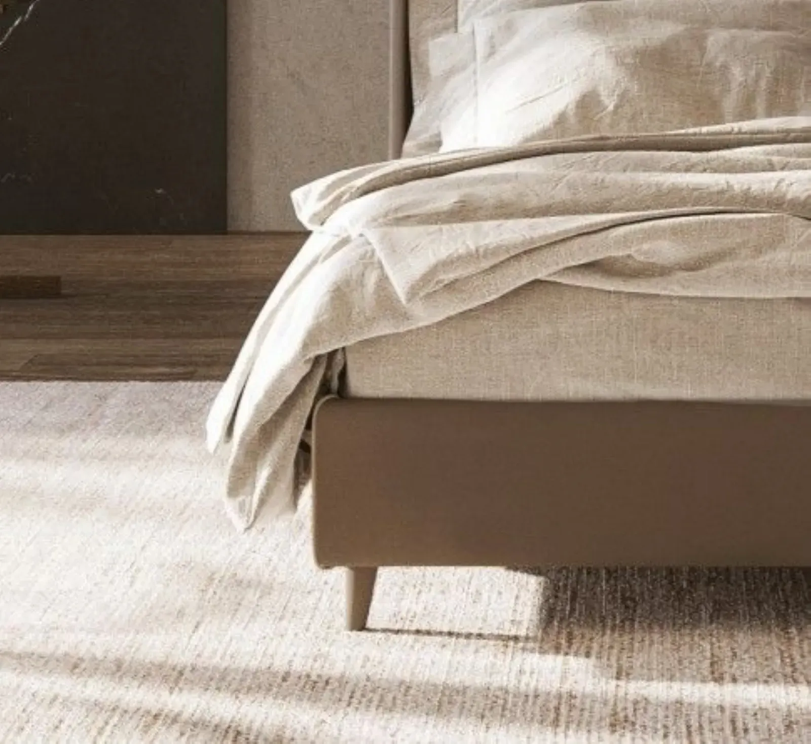 Letto Greta, letto contenitore con testiera imbottita, made in Italy – foto 4