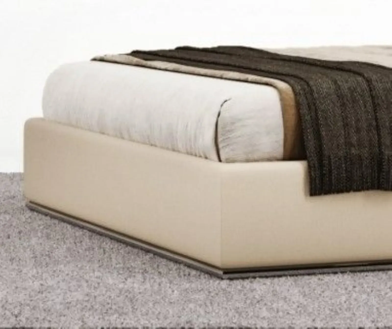 Letto Greta, letto contenitore con testiera imbottita, made in Italy – foto 5