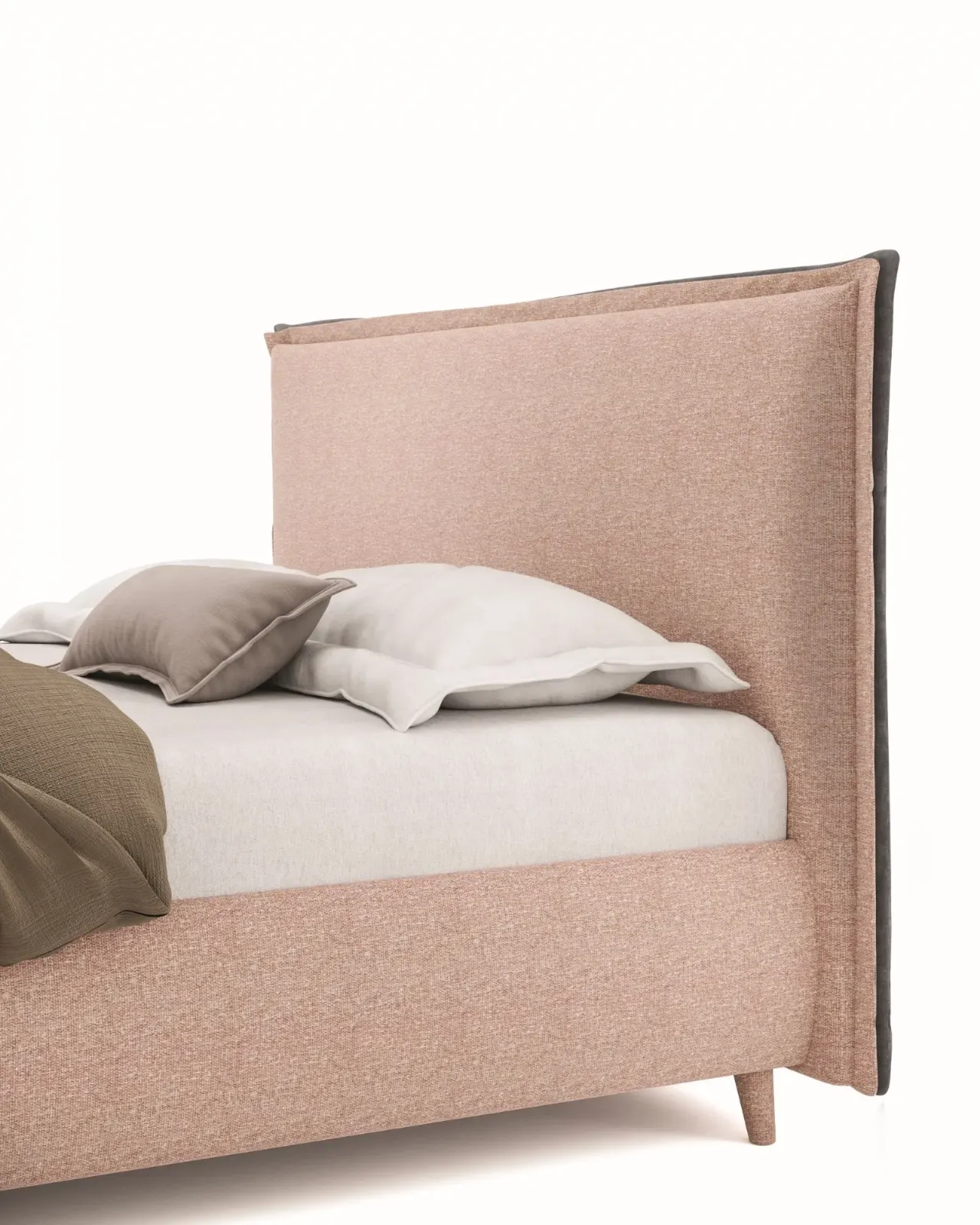 Letto Helene, letto con testiera e volant dal gusto romantico, made in Italy – foto 6