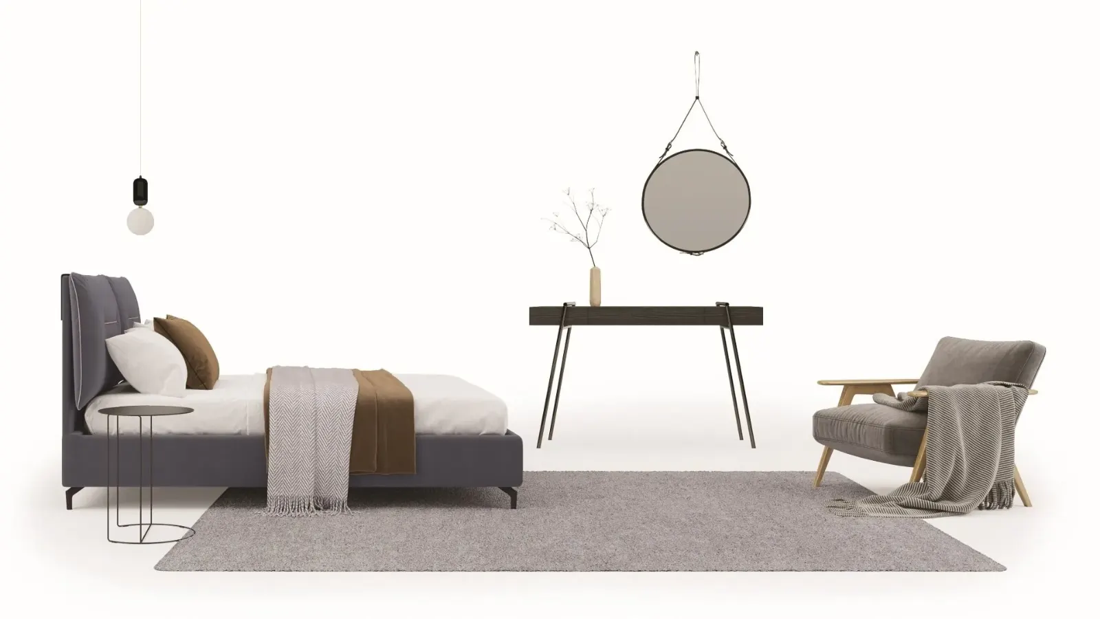 Letto Isabelle, letto contenitore con testiera imbottita, made in Italy – foto 2