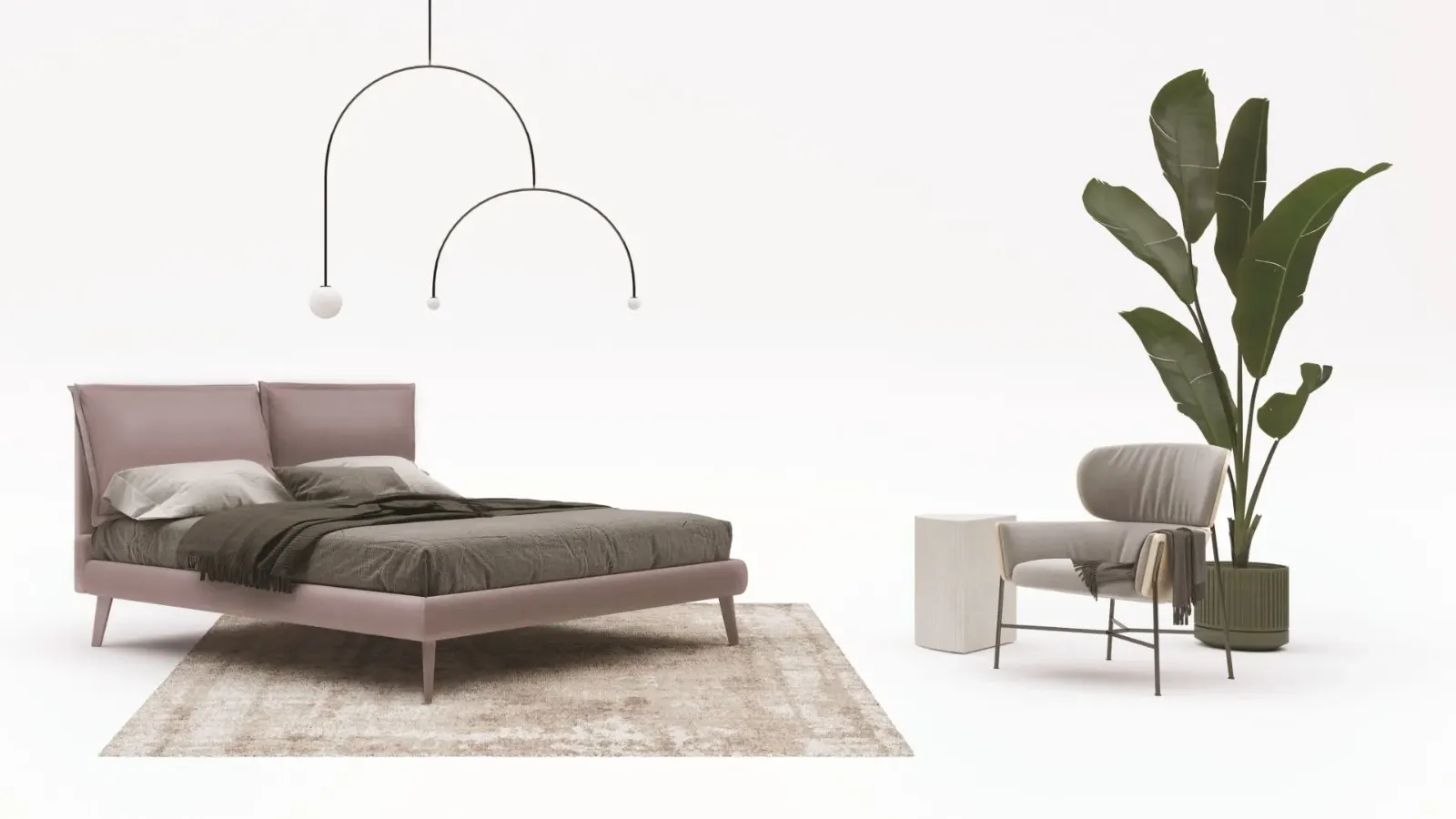 Letto Justine, letto imbottito con contenitore, testiera trapuntata e volant, made in Italy – foto 4