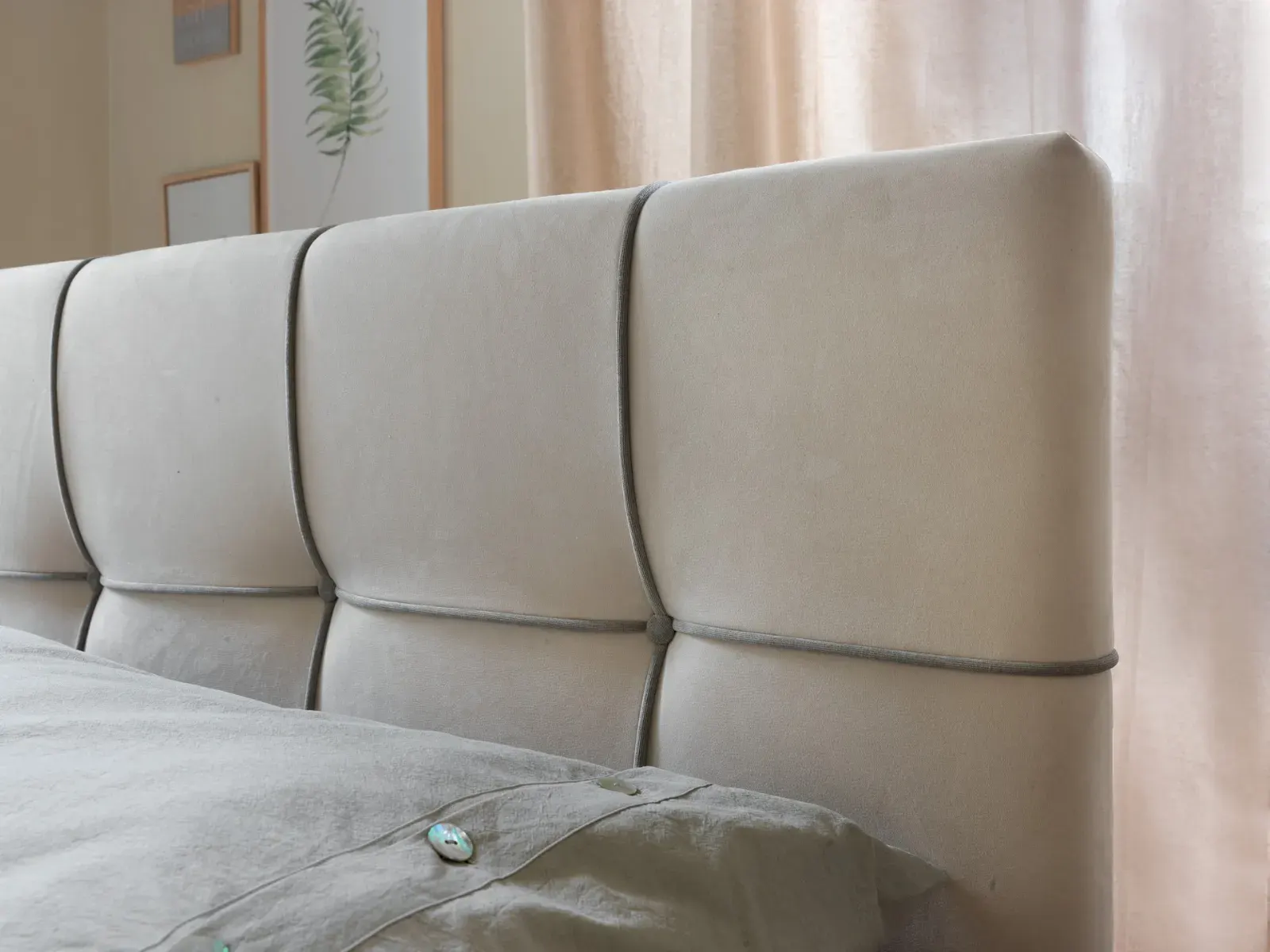 Letto Malika, letto contenitore con testiera capitonné, made in Italy – foto 7