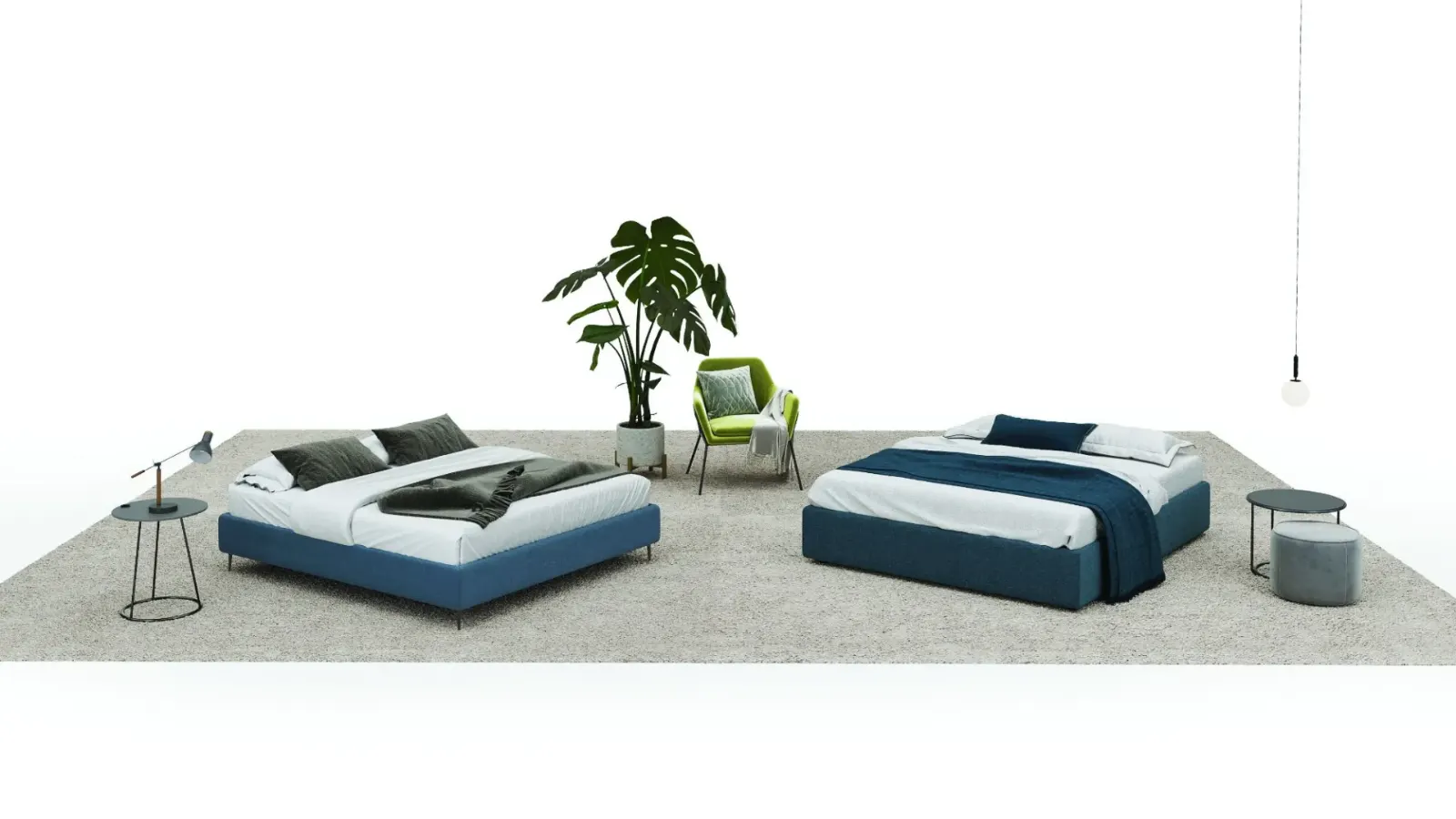 Letto Sommier, letto sommier dalle linee slanciate, made in Italy – foto 2